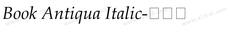 Book Antiqua Italic字体转换